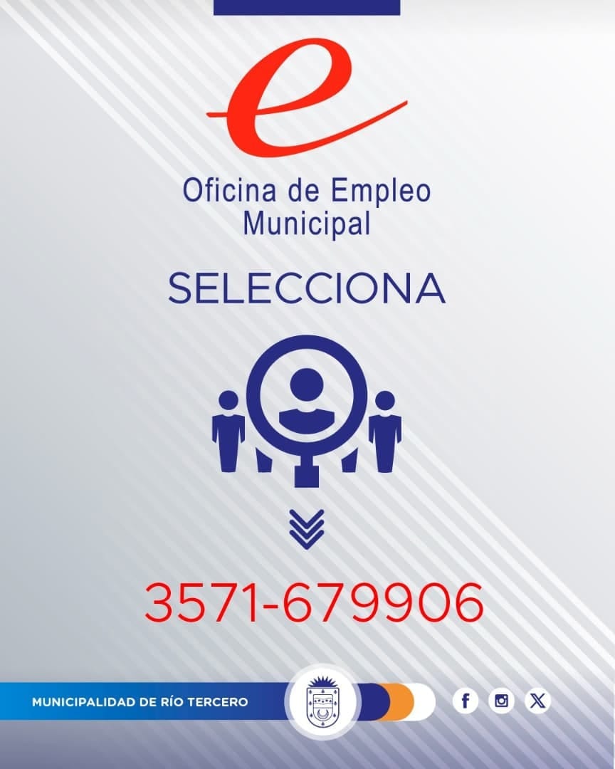 LA OFICINA DE EMPLEO MUNICIPAL SELECCIONA PERSONAL PARA EMPRESA DEL RUBRO GASTRONÓMICO