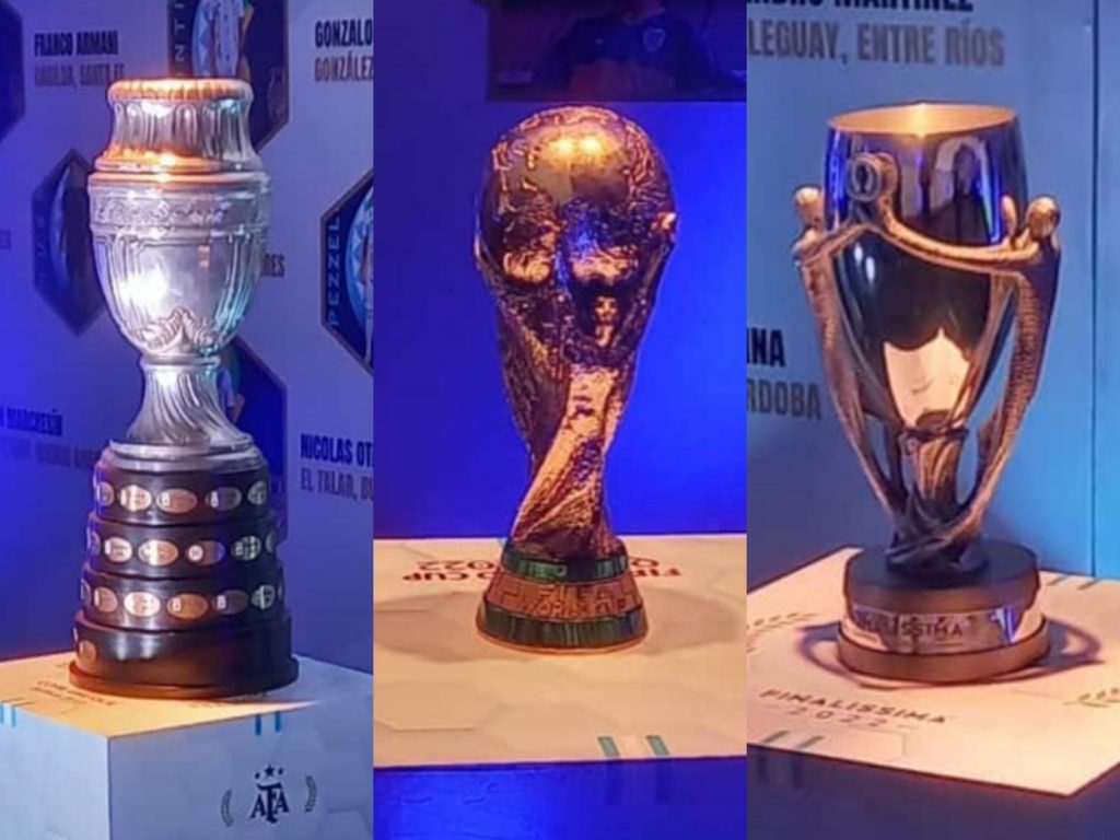 EL 23 DE MARZO ESTARÁN EN LA CIUDAD LA COPA DEL MUNDO, AMÉRICA Y FINALÍSIMA