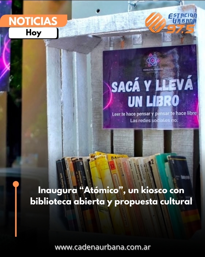 Inaugura *Atómico*, un kiosco con biblioteca abierta y propuesta cultural