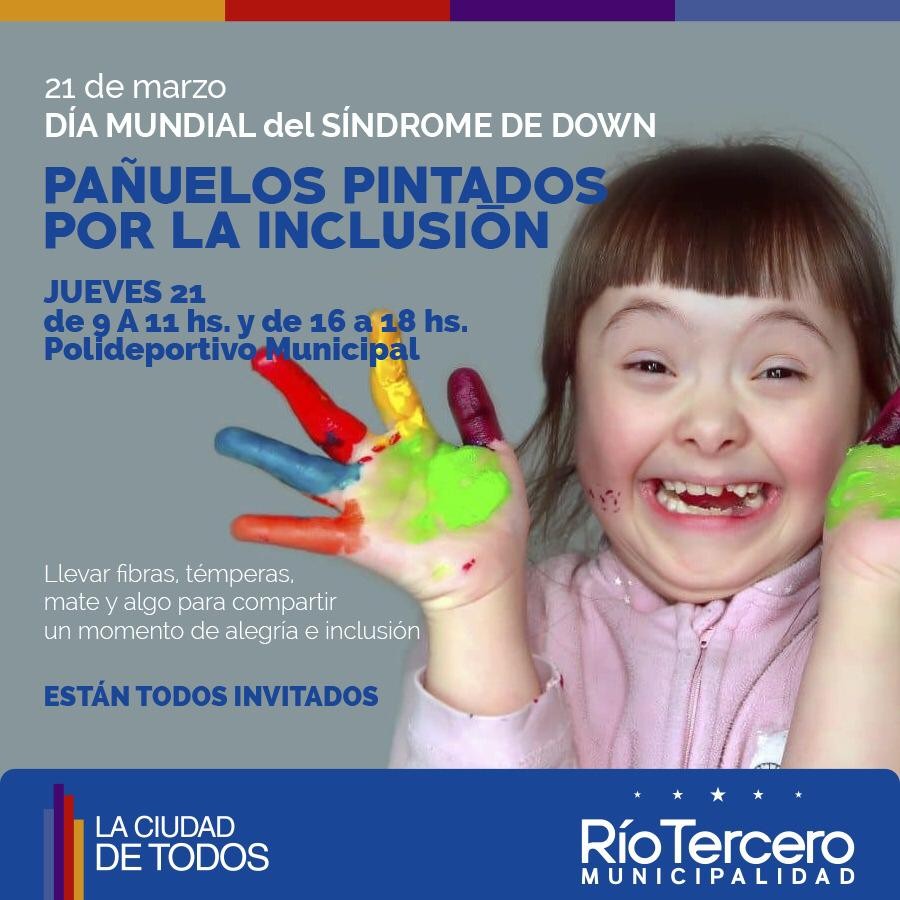 En el D&iacute;a Mundial del S&iacute;ndrome de Down se realiza la actividad "Pa&ntilde;uelos Pintados por la Inclusi&oacute;n"