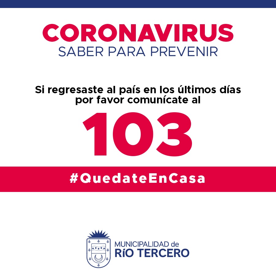 *INFORME  MUNICIPAL DE SITUACI&Oacute;N AL 17 DE MARZO 2020 - 20:30hs.*