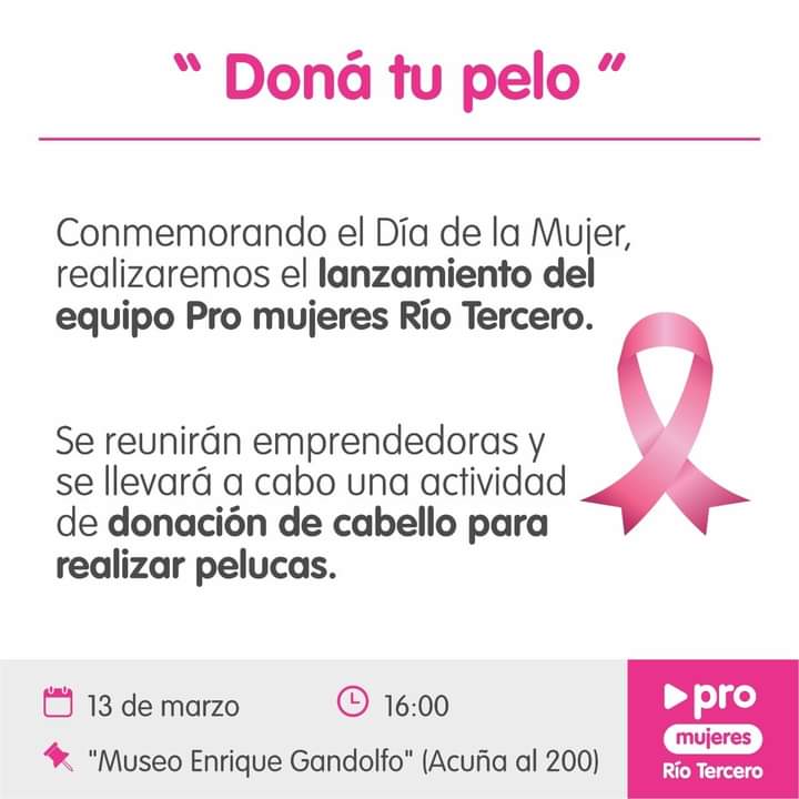 EL PRO MUJERES ORGANIZA EL EVENTO *DONÁ TU PELO*