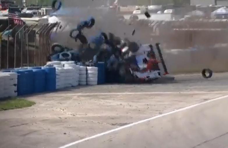  Pechito López protagonizó un fuerte accidente en Sebring