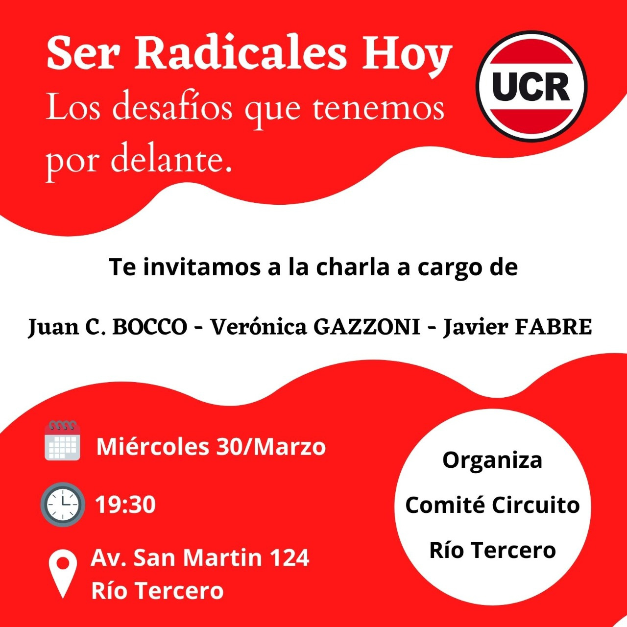 ACTIVIDAD DE LA UCR COMITÉ CIRCUITO RÍO TERCERO