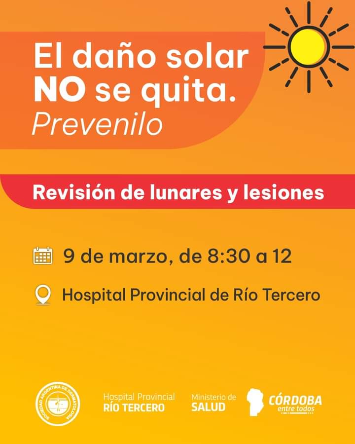 ESTE JUEVES JORNADA DE REVISIÓN DE LUNARES Y LESIONES DE LA PIEL EN EL HOSPITAL