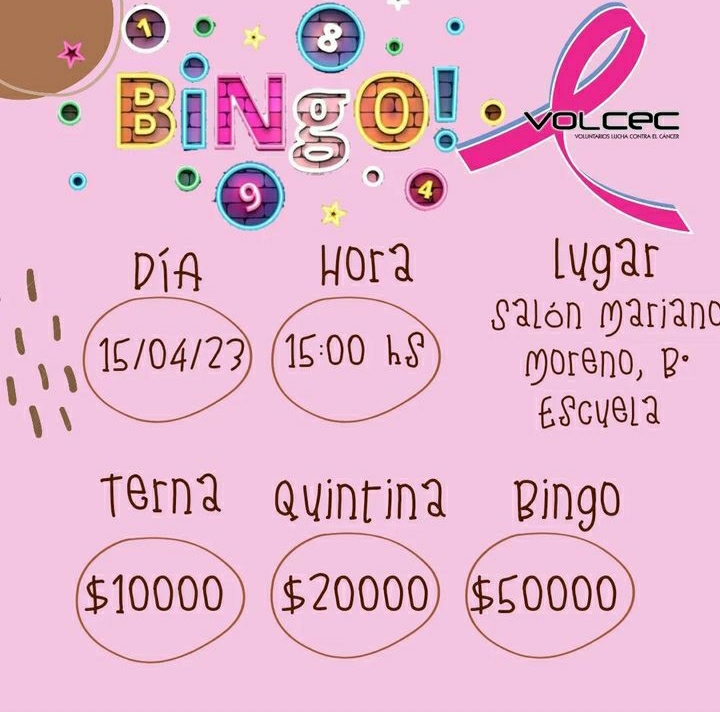 YA ESTÁN A LA VENTA LOS CARTONES PARA EL GRAN BINGO DE VOLCEC