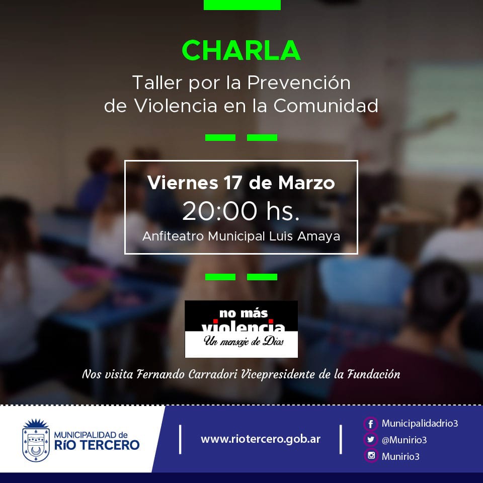 CANUTO INVITÓ A LA CHARLA TALLER *CONSTRUYENDO UNA CIUDAD DE PAZ*