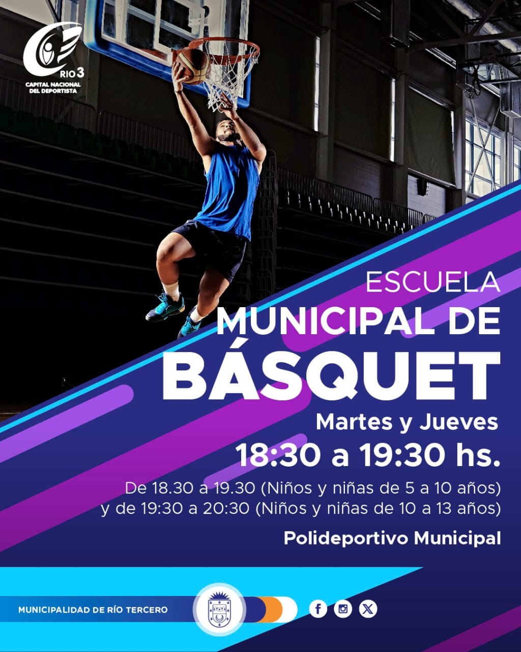 ESTÁN ABIERTAS LAS INSCRIPCIONES PARA LA ESCUELITA RECREATIVA DE BÁSQUET