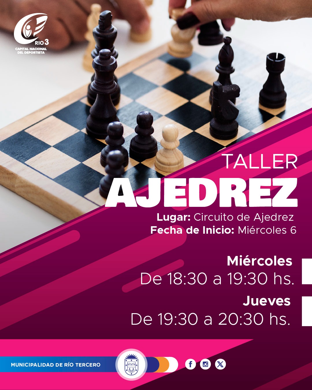 DESDE ESTE MIÉRCOLES COMIENZA EL TALLER DE AJEDREZ