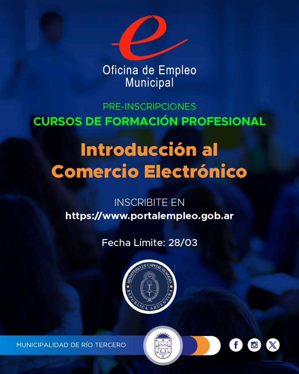 Inscripciones para cursos de formación profesional, virtuales y autoasistidos 