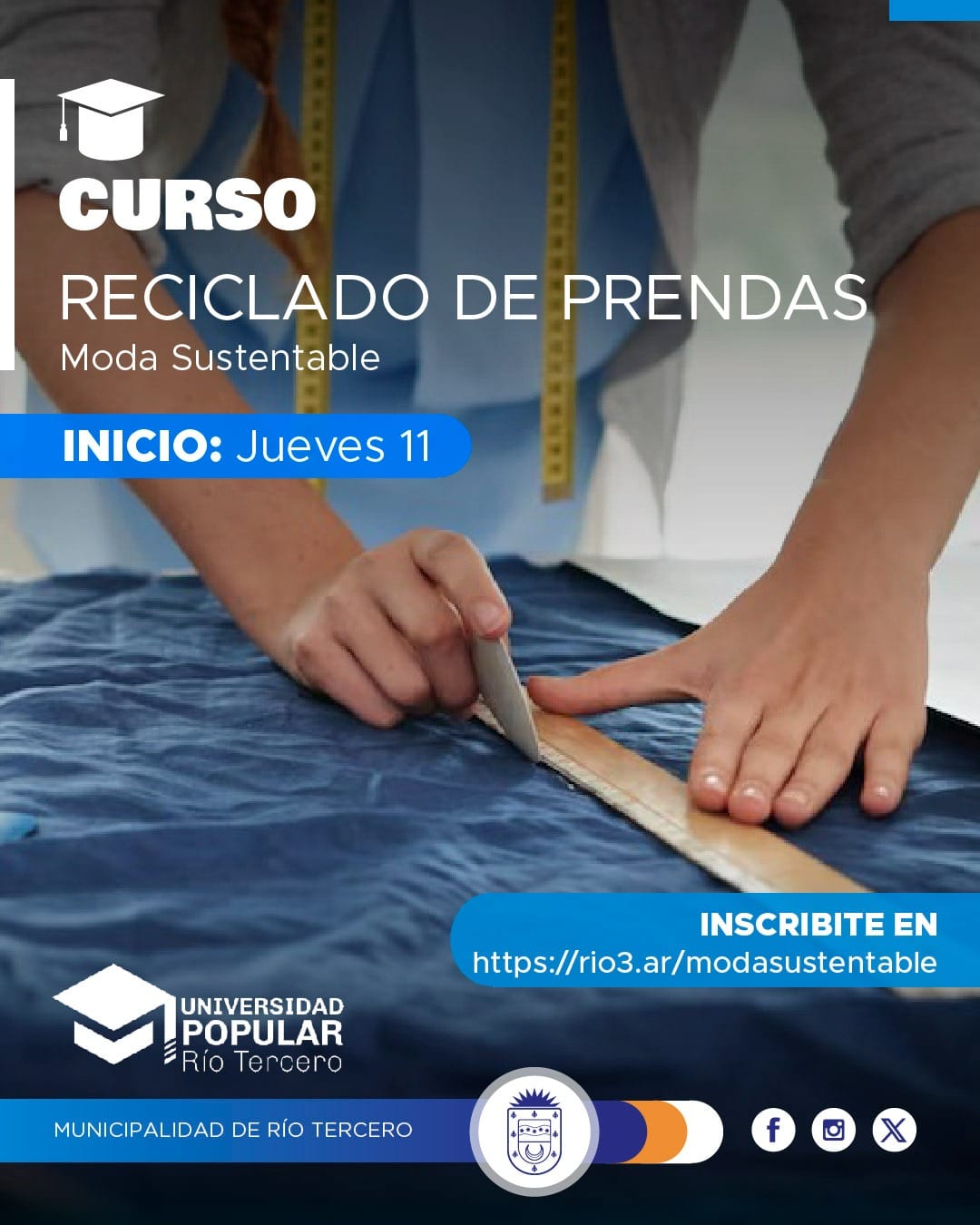 Inscripciones para el curso gratuito de reciclado de prendas - moda sustentable