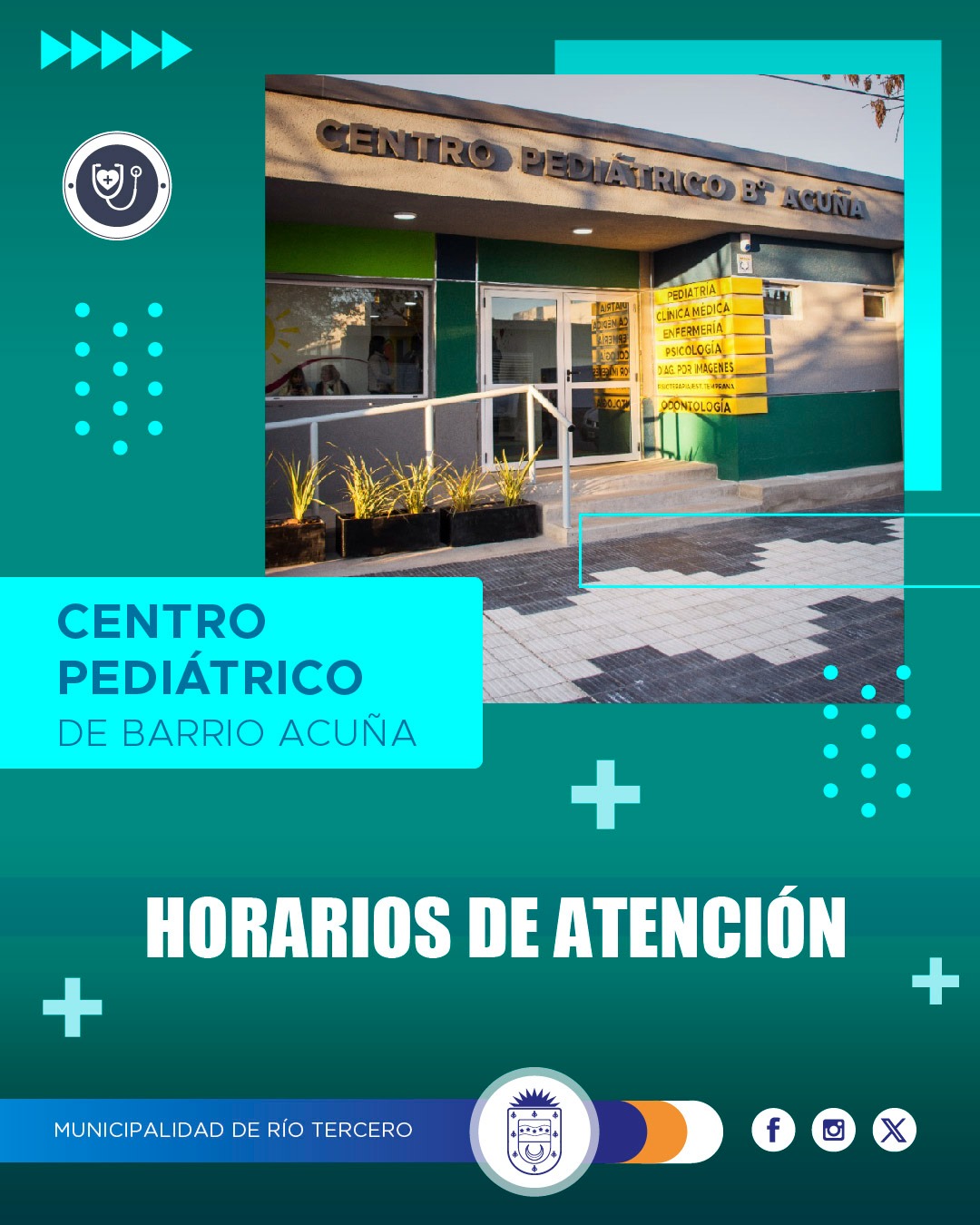 🚨Horarios de atención del centro pediátrico🚨