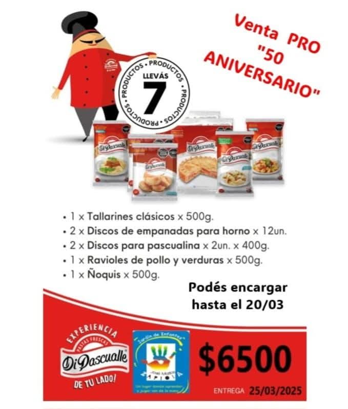 El Jardín Zapiola celebra su 50° aniversario con una venta de pastas para recaudar fondos