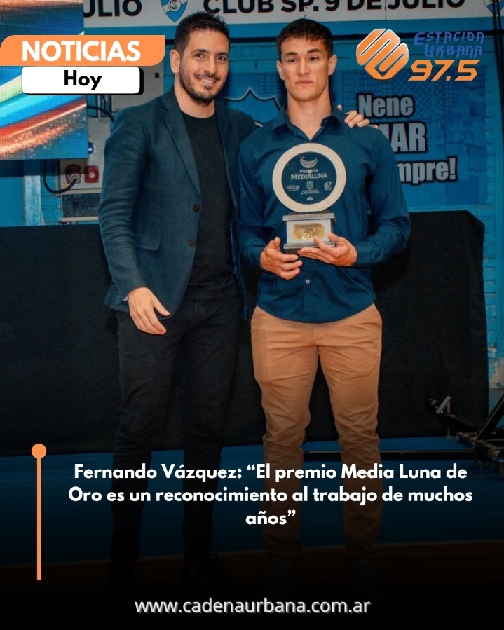 Fernando V&aacute;zquez: El premio Media Luna de Oro es un reconocimiento al trabajo de muchos a&ntilde;os