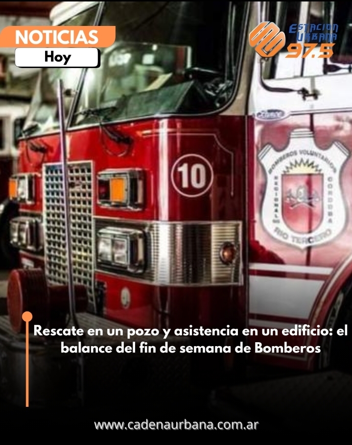 Rescate en un pozo y asistencia en un edificio: el balance del fin de semana de Bomberos