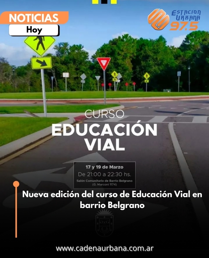 Nueva edici&oacute;n del curso de Educaci&oacute;n Vial en barrio Belgrano