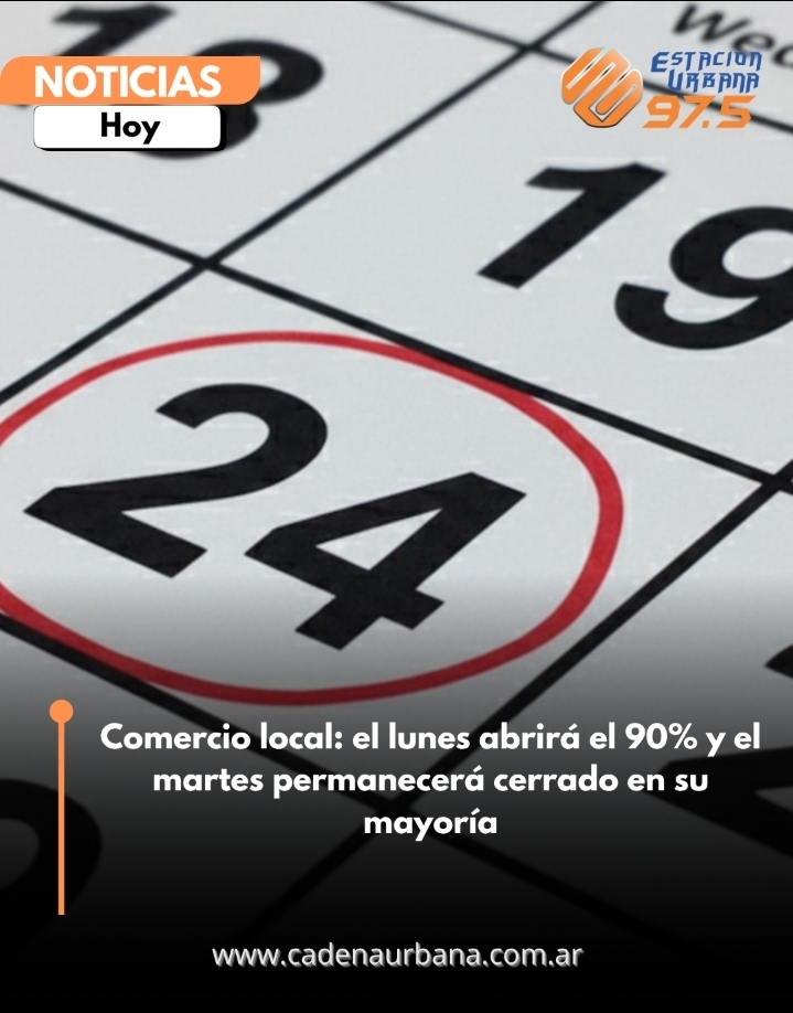 Comercio local: el lunes abrir&aacute; el 90% y el martes permanecer&aacute; cerrado en su mayor&iacute;a