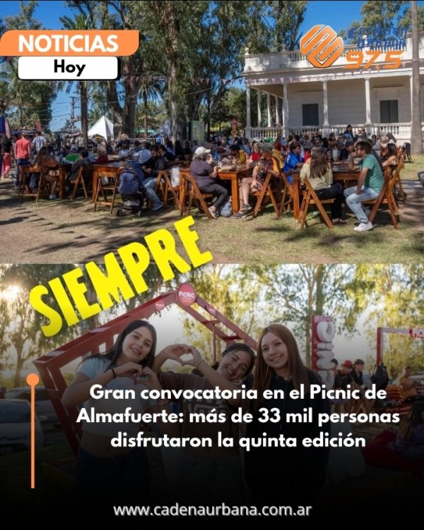 Gran convocatoria en el Picnic de Almafuerte: m&aacute;s de 33 mil personas disfrutaron la quinta edici&oacute;n