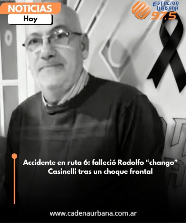 Falleci&oacute; Rodolfo &ldquo;chango&rdquo; Casinelli tras un choque frontal