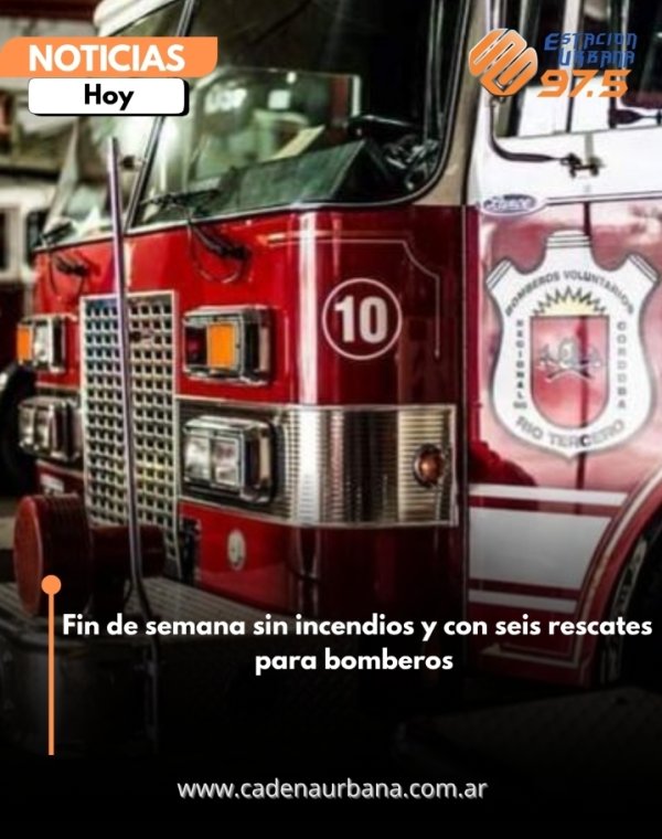 Fin de semana sin incendios y con seis rescates para bomberos 