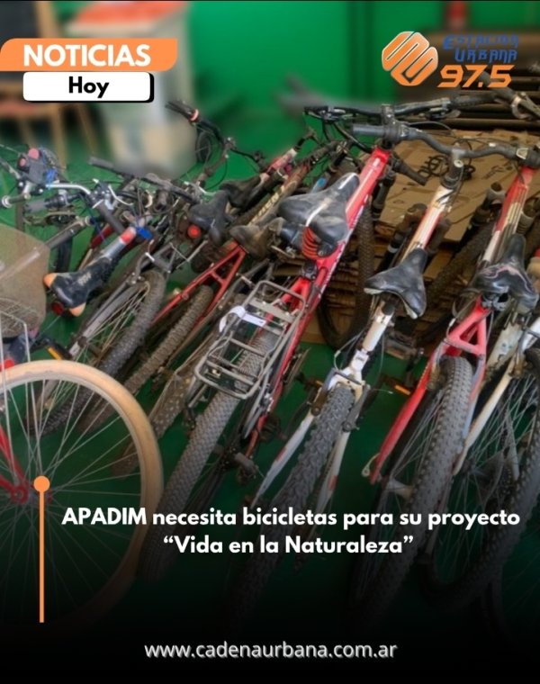 APADIM necesita bicicletas para su proyecto *Vida en la Naturaleza*