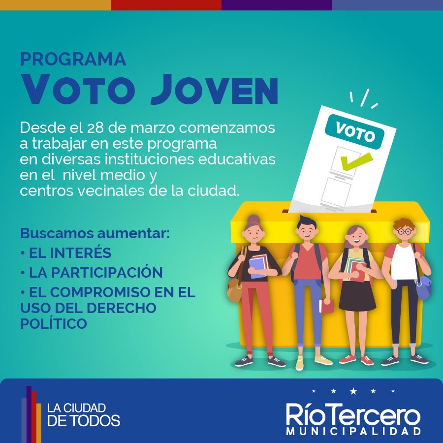 La Direccion de la Juventud Municipal lleva a cabo el PROGRAMA VOTO JOVEN en las escuelas