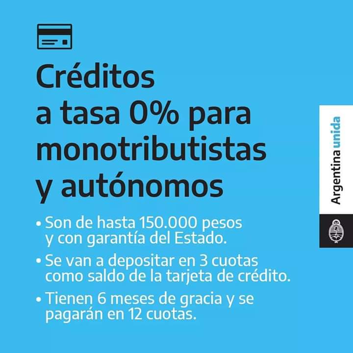 DENNIS CRAVERO: Cr&eacute;ditos a tasa 0 para Monotributista y Aut&oacute;nomos 