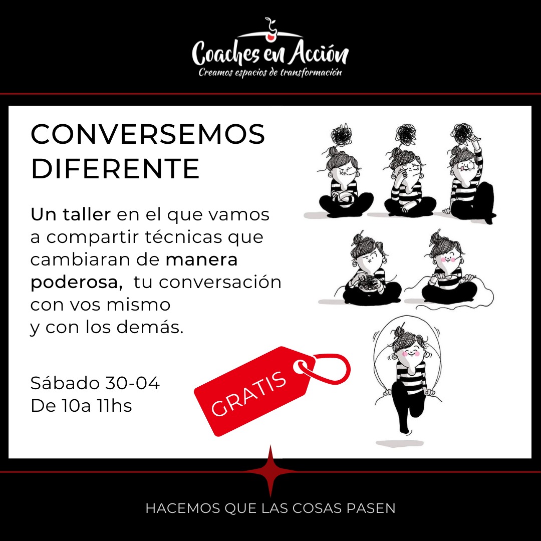 SÁBADO 30 DE ABRIL SE REALIZARÁ EN EL BALNEARIO EL TALLER *CONVERSEMOS DIFERENTE*