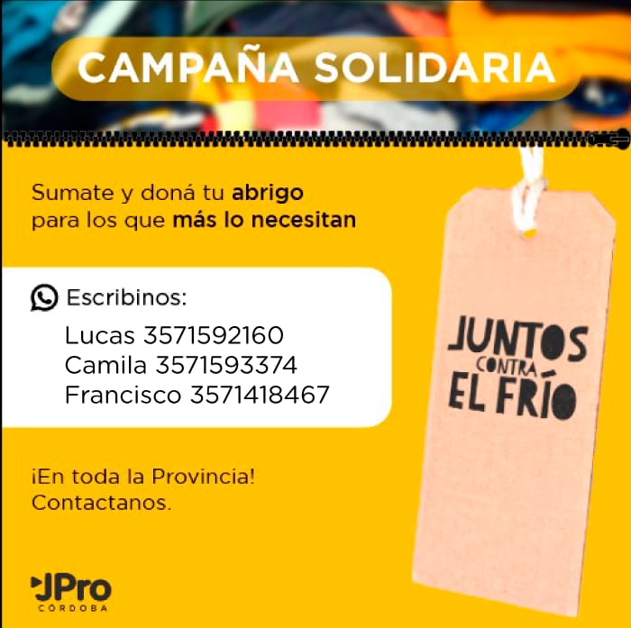 LA JUVENTUD DEL PRO HACE LA CAMPAÑA *JUNTOS CONTRA EL FRÍO*