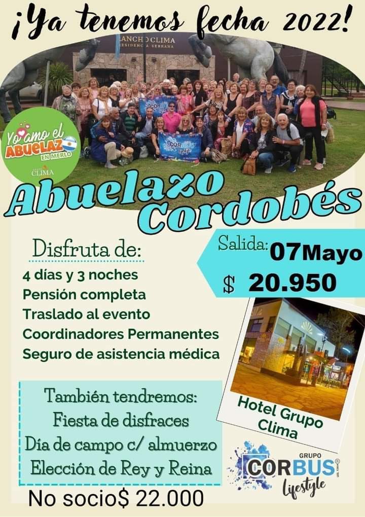 ESPACIO DEL CIRCULO DE JUBILADOS Y PENSIONADOS RÍO TERCERO JUEVES 28 DE ABRIL