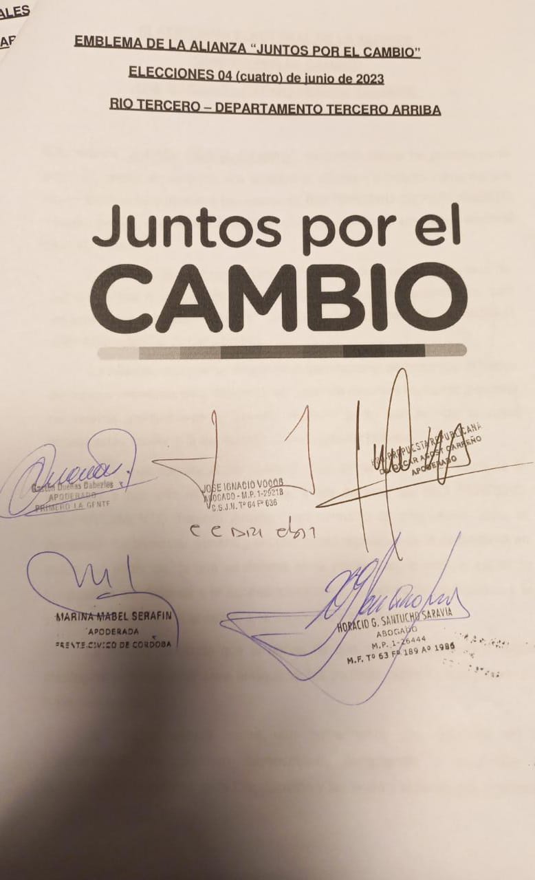 Se constituyó Juntos por el cambio Río Tercero