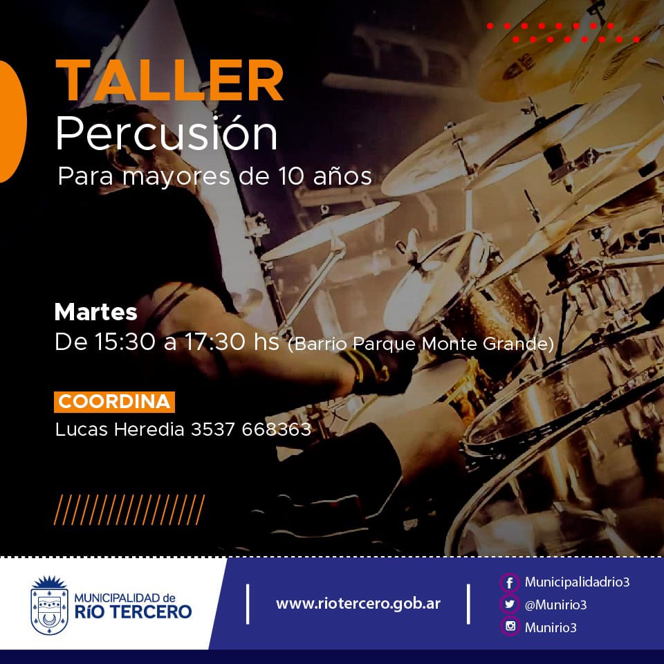 EL MUNICIPIO ABRIÓ LAS INSCRIPCIONES PARA FORMAR PARTE DE LOS TALLERES MUNICIPALES BARRIALES 