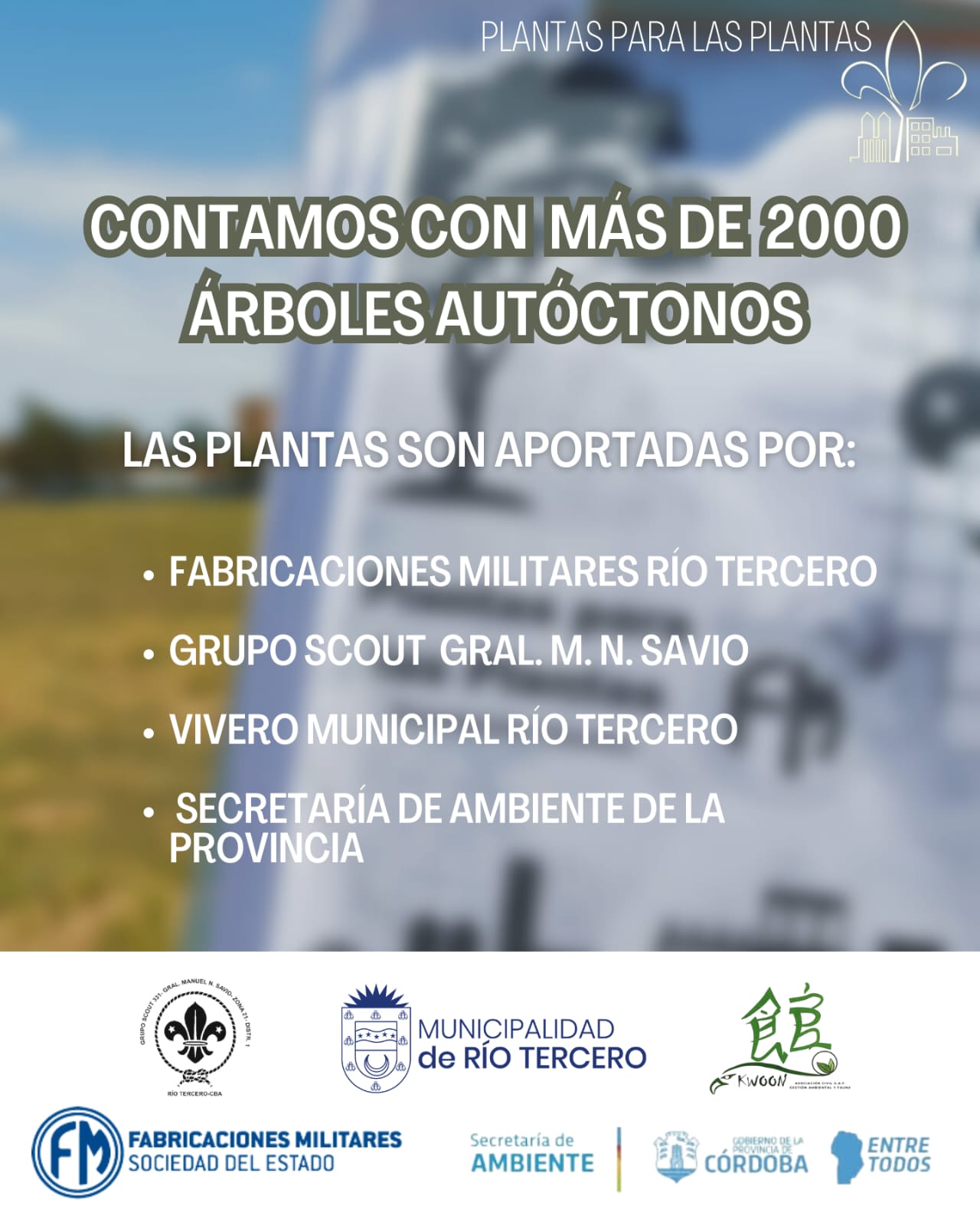 FÁBRICA MILITAR REALIZARÁ ESTE SÁBADO LA PRIMER JORNADA DE PLANTACIÓN DEL AÑO