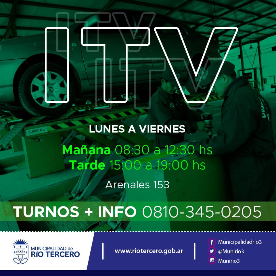 INSPECCIÓN TÉCNICA VEHICULAR NUEVOS HORARIOS Y LUGAR DE ATENCIÓN