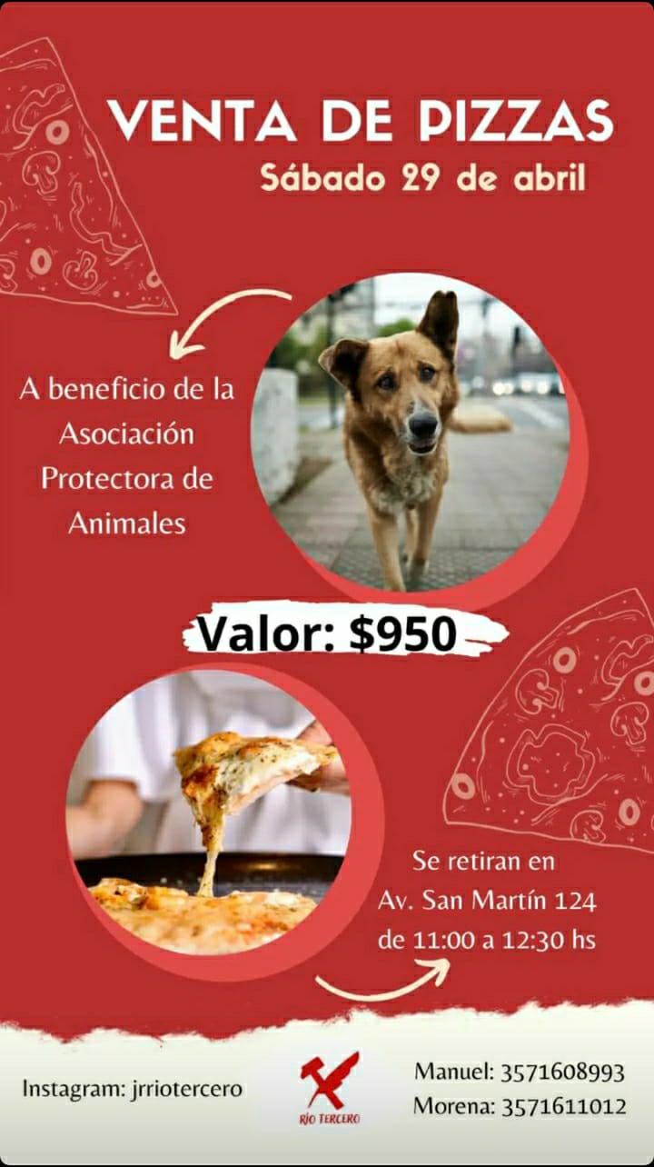 LA JUVENTUD RADICAL ORGANIZA VENTA DE PIZZAS A BENEFICIO DE LA PROTECTORA *SAN ROQUE*