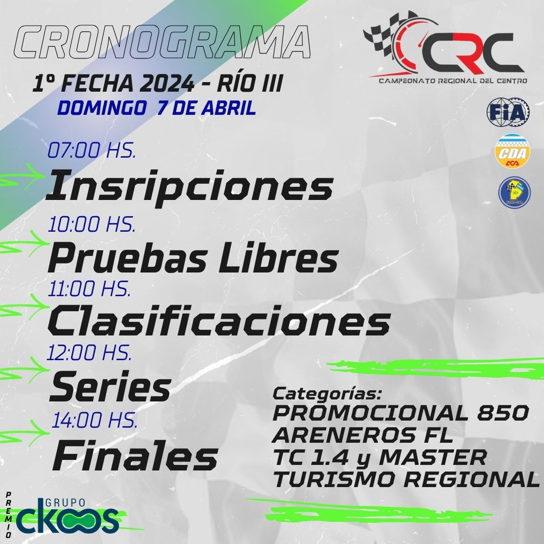 🏁Campeonato ⁣regional del centro de automovilismo 