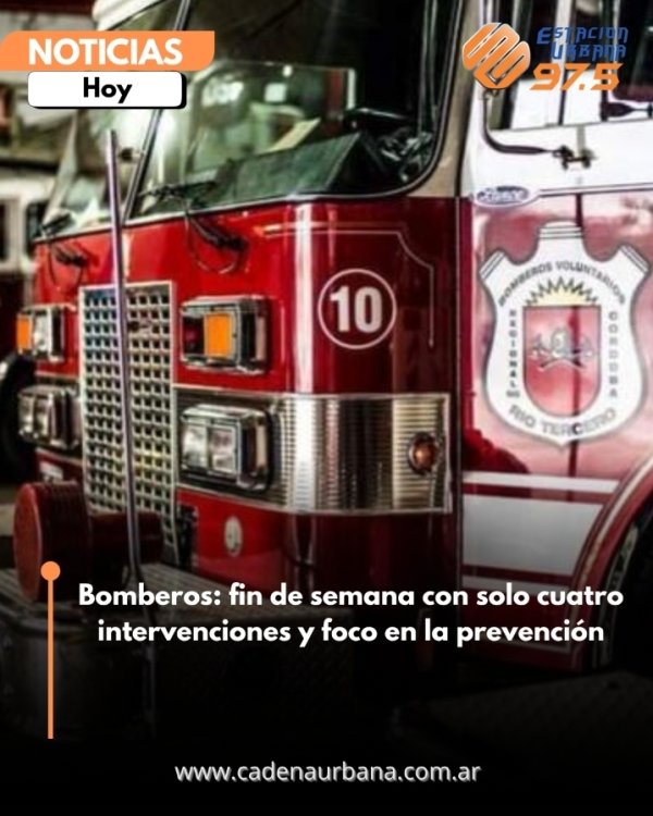 Bomberos: fin de semana con solo cuatro intervenciones y foco en la prevenci&oacute;n