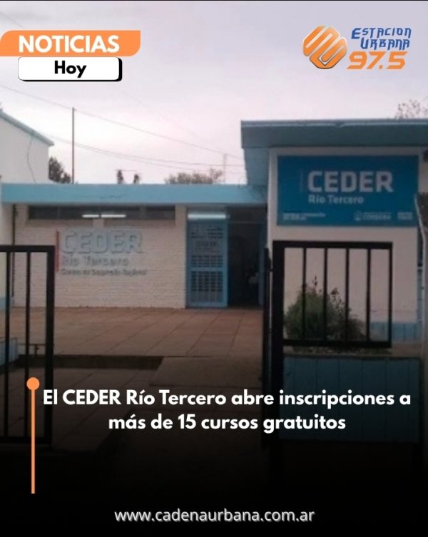 El CEDER R&iacute;o Tercero abre inscripciones a m&aacute;s de 15 cursos gratuitos