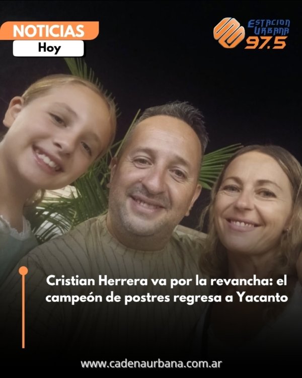 Cristian Herrera va por la revancha: el campe&oacute;n de postres regresa a Yacanto
