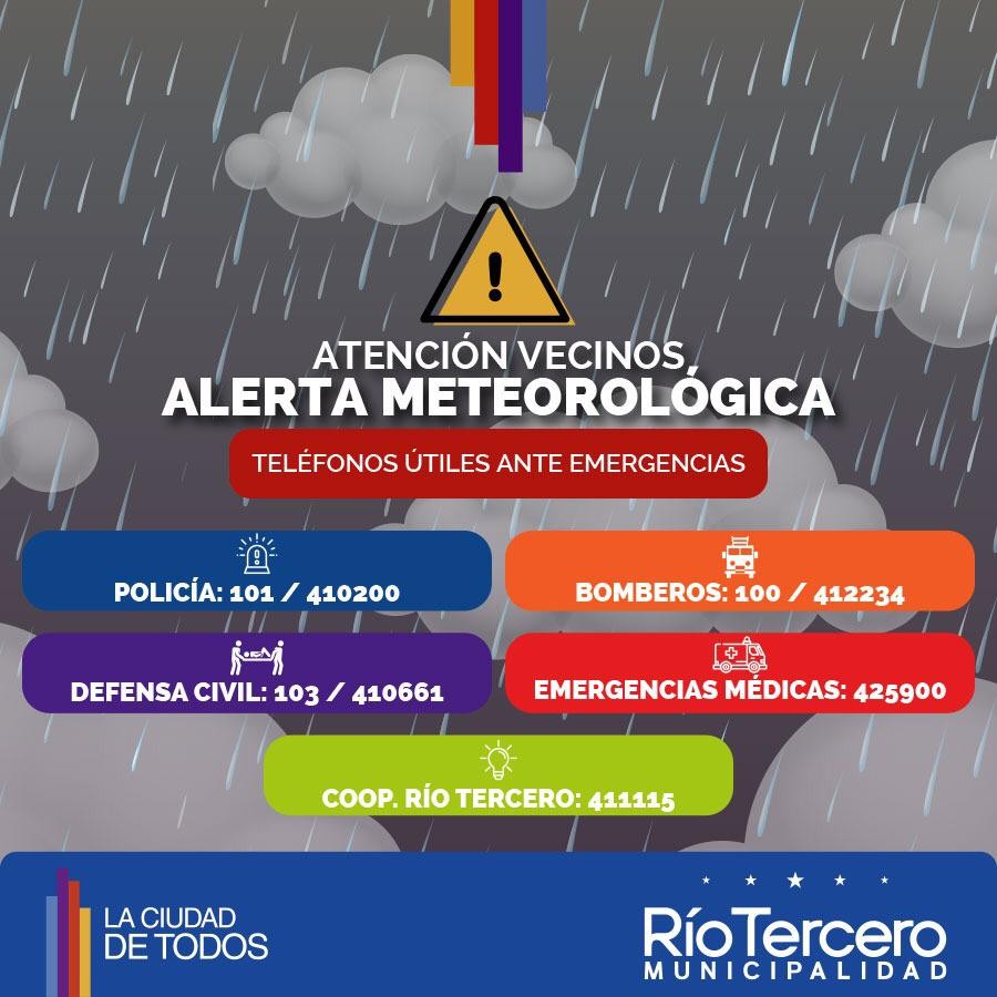 ?&nbsp;Alerta Meteorol&oacute;gico por tormentas fuertes