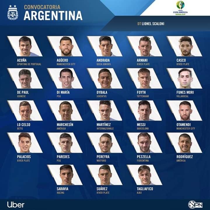 Lionel Scaloni, entrenador de la Selecci&oacute;n Argentina, anunci&oacute; este martes la lista de 23 convocados para disputar la Copa Am&eacute;rica con Lionel Messi a la cabeza.