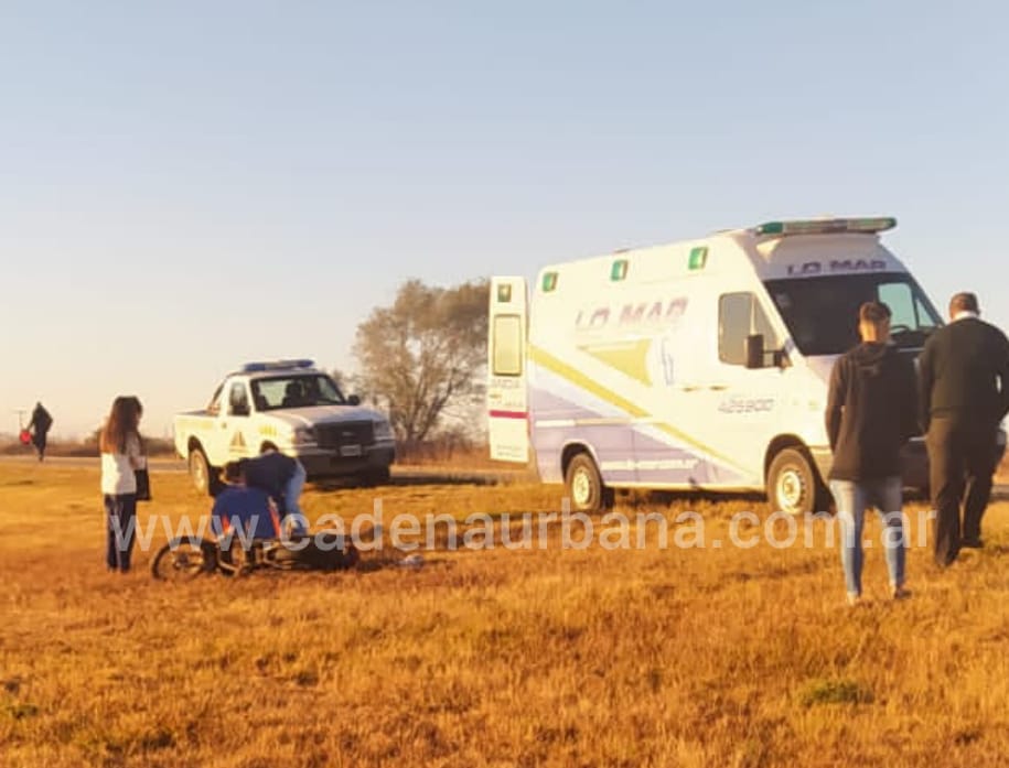 COLECTIVO COLISIONÓ CON UNA MOTO CAMINO A CORRALITO