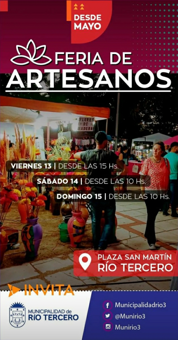 MAS DE OCHENTA ARTESANOS EN LA FERIA DEL FIN DE SEMANA