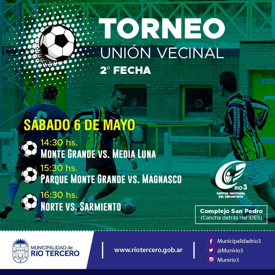 ESTE FIN DE SEMANA CONTINÚA EL CAMPEONATO UNIÓN VECINAL