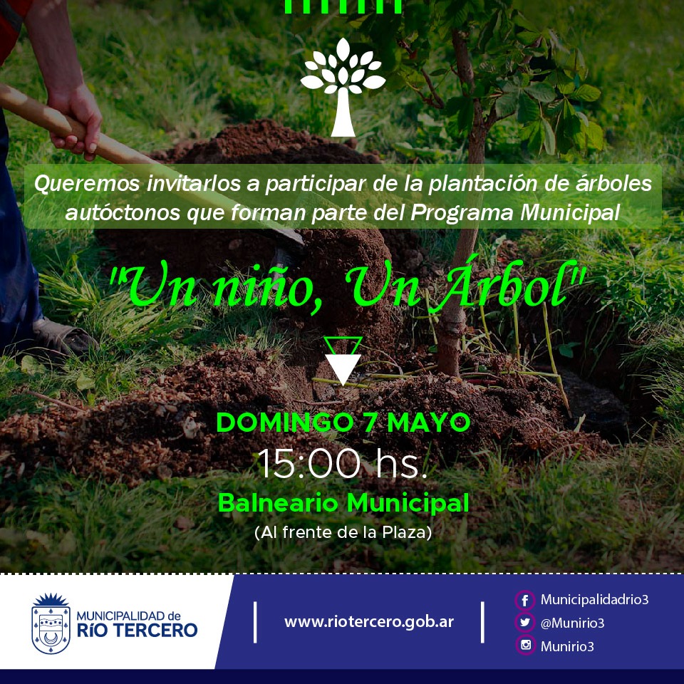 EL MUNICIPIO INVITA A UNA TARDE DE FORESTACIÓN EN EL BALNEARIO