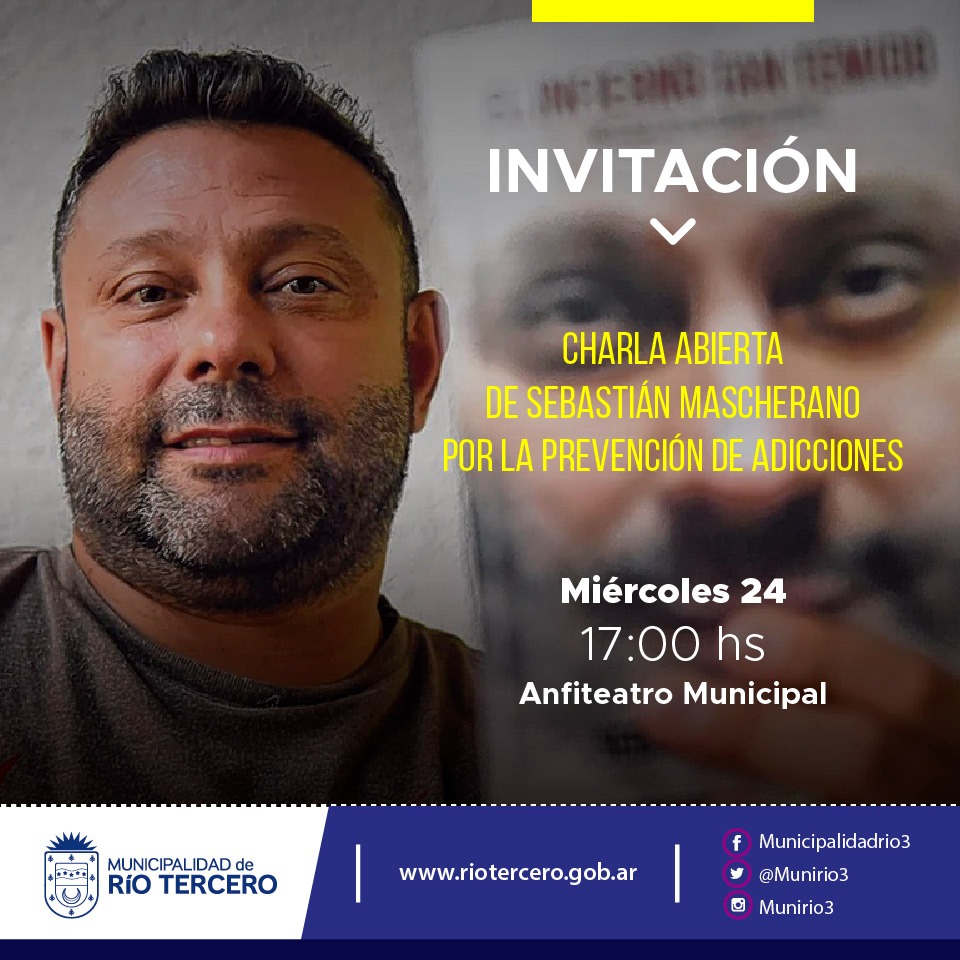 EL MUNICIPIO INVITA A PARTICIPAR DE UNA NUEVA CHARLA DE PREVENCIÓN DE ADICCIONES