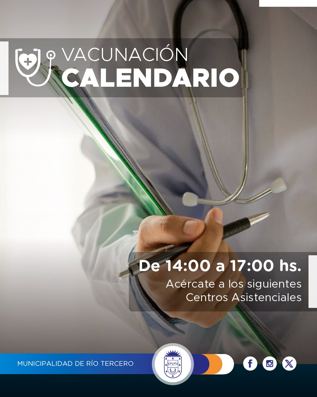 El municipio informó los nuevos horarios de vacunación en los centros de salud 