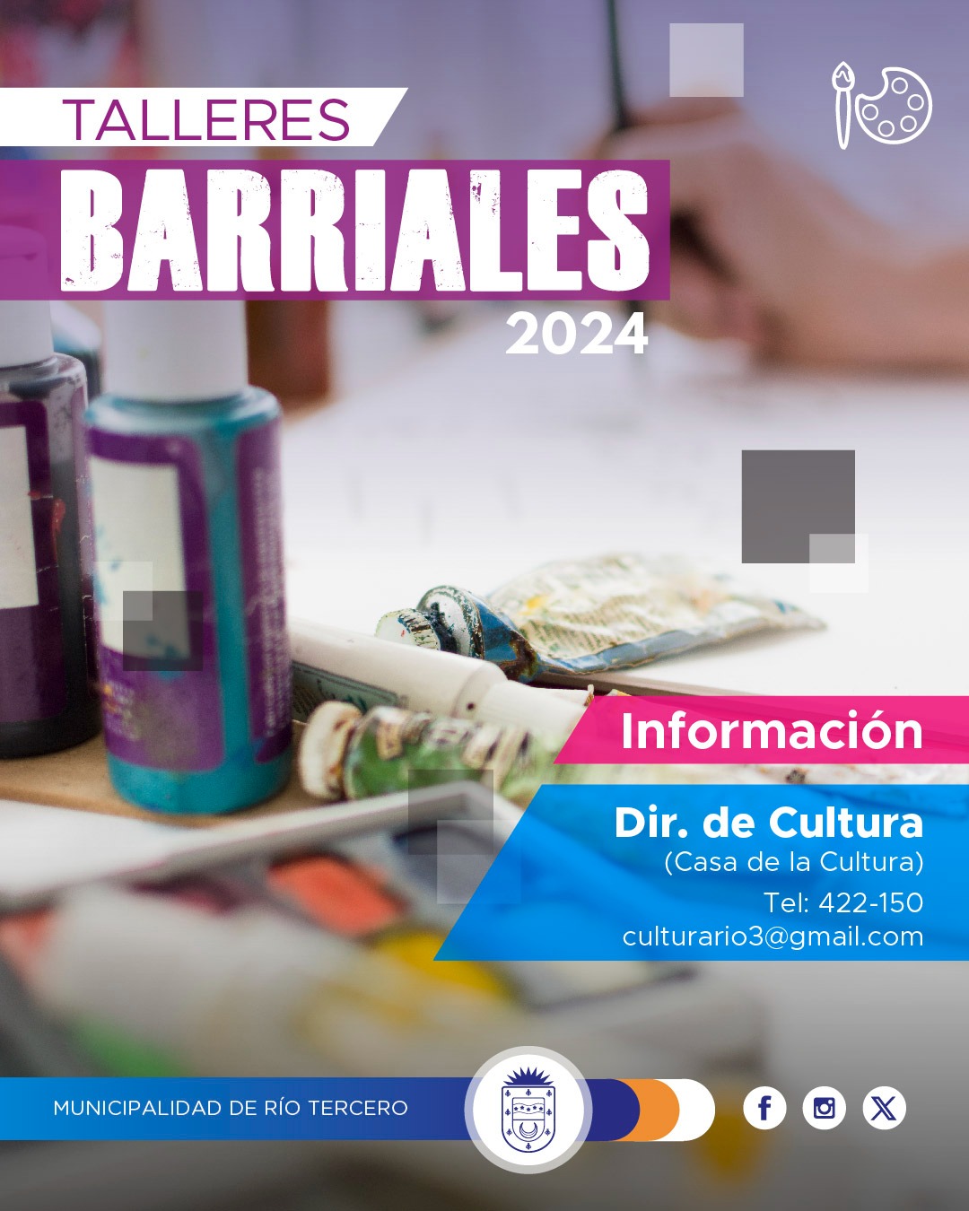 El municipio invita a disfrutar y compartir de la propuestas culturales que ofrecen los talleres barriales 