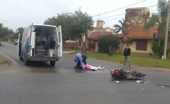 Parte policial: Accidente vehicular entre un automóvil y una motocicleta 