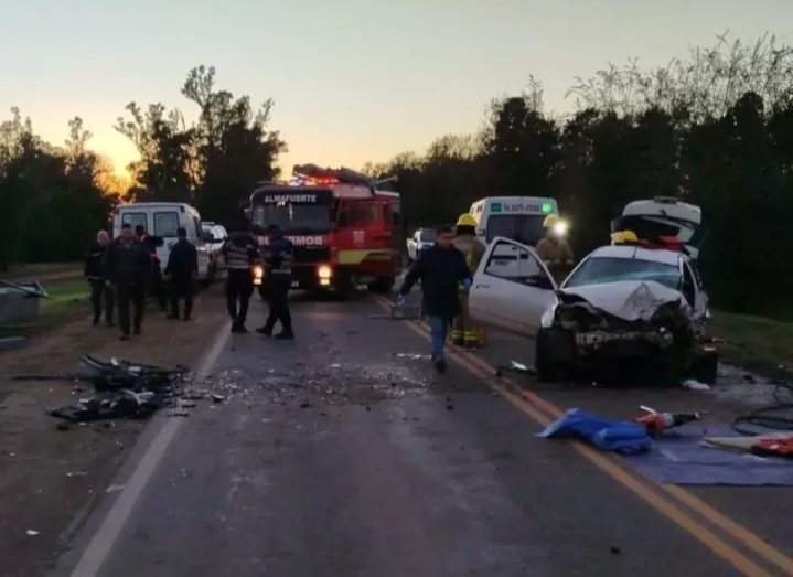 Accidente en Ruta E-63: dos heridos tras un fuerte choque en Almafuerte